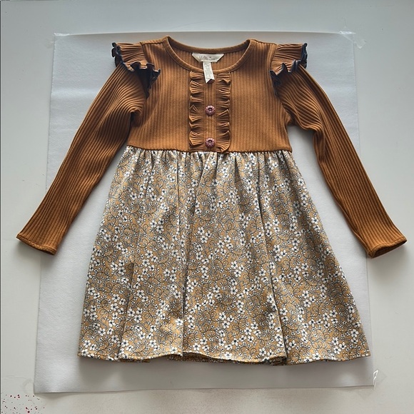 Matilda Jane Just Imagine Cleo Knit Ditsy Floral Dress Size 4 - Picture 1 of 5